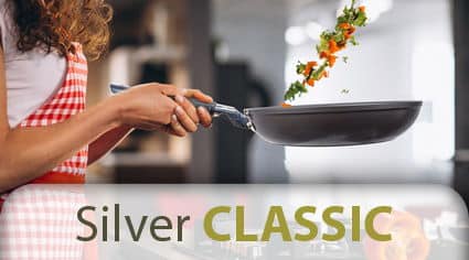 Silver CLASSIC - Eleganti, rifinite con bordo sagomato e doppio fondo. Ideali per la casa e come articolo da regalo