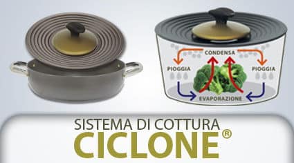 Sistema di cottura CICLONE - Rivoluzionario sistema di cottura per non disidratare i cibi. Anche effetto forno